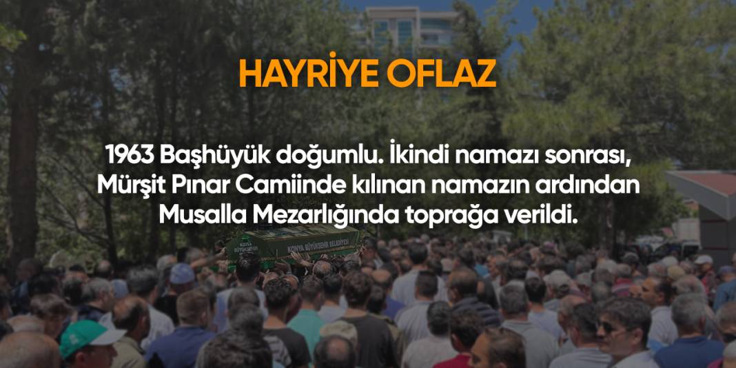 Konya'da bugün vefat edenler | 17 Nisan 2025 10